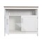Flash Furniture Mayfield 40in. Buffet and Sideboard w/Dbl Door Storage Cabinet and Open Storage Shelf, Wht w/Walnut NAN-F-HY-B23108-WHWAL-GG - alternate 10